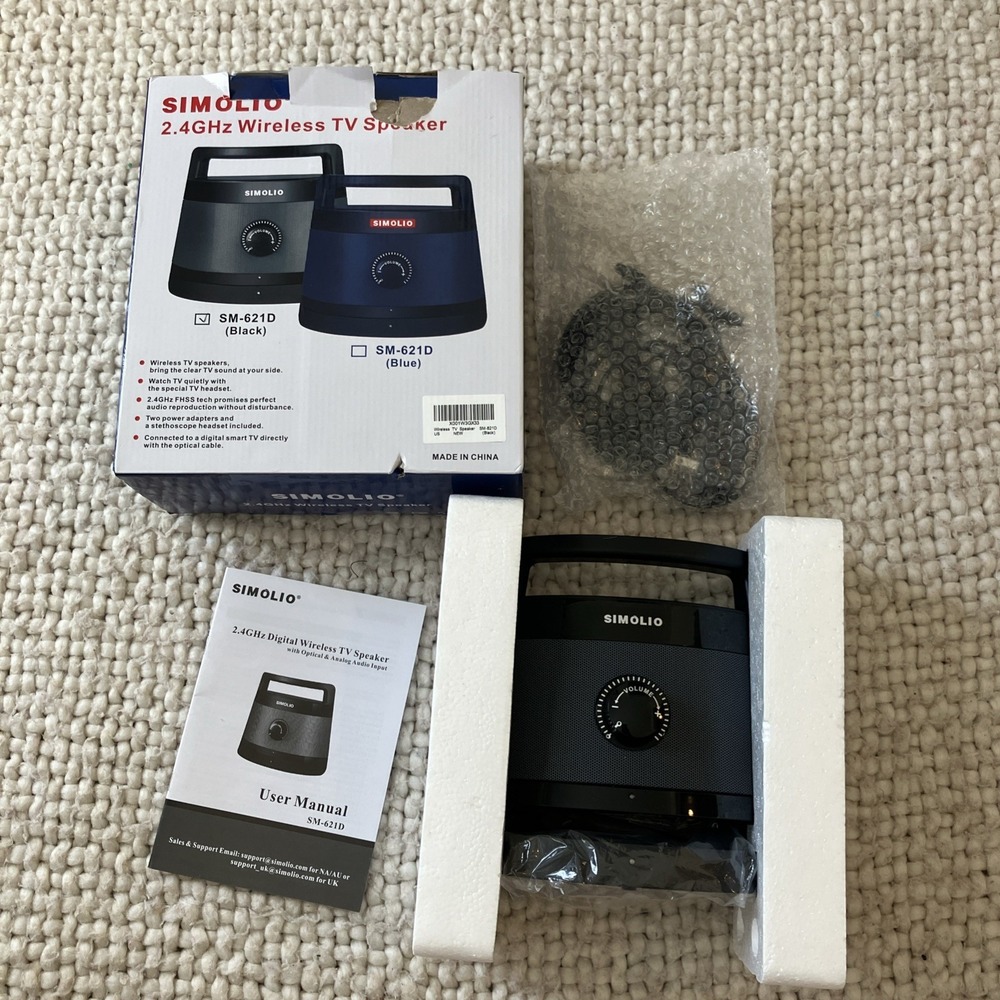 SIMOLIO‎ SM-621D 2.4GHz Wireless TV Speaker Kit